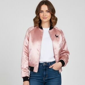 Spirit "Pink Ladies" or "Pink Sweeties" satin costume bomber jacket